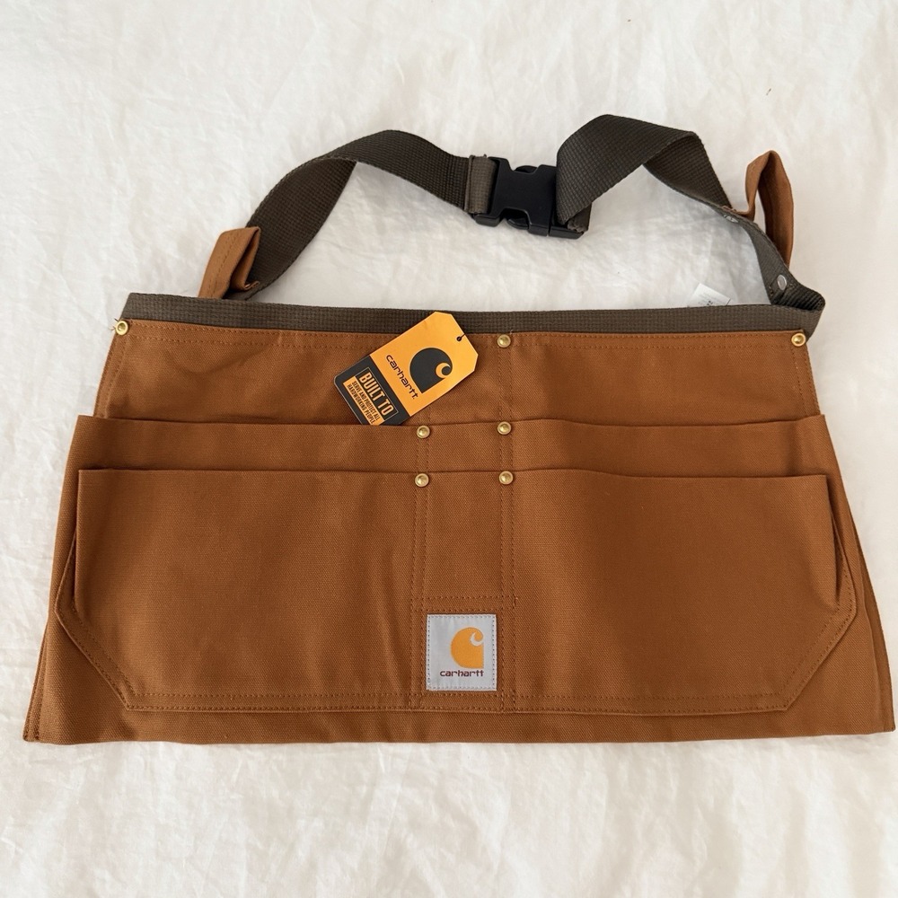 Carhartt Half Apron S-M Brown Firm Duck Half Tool Belt Pouch AM6668-M BRN